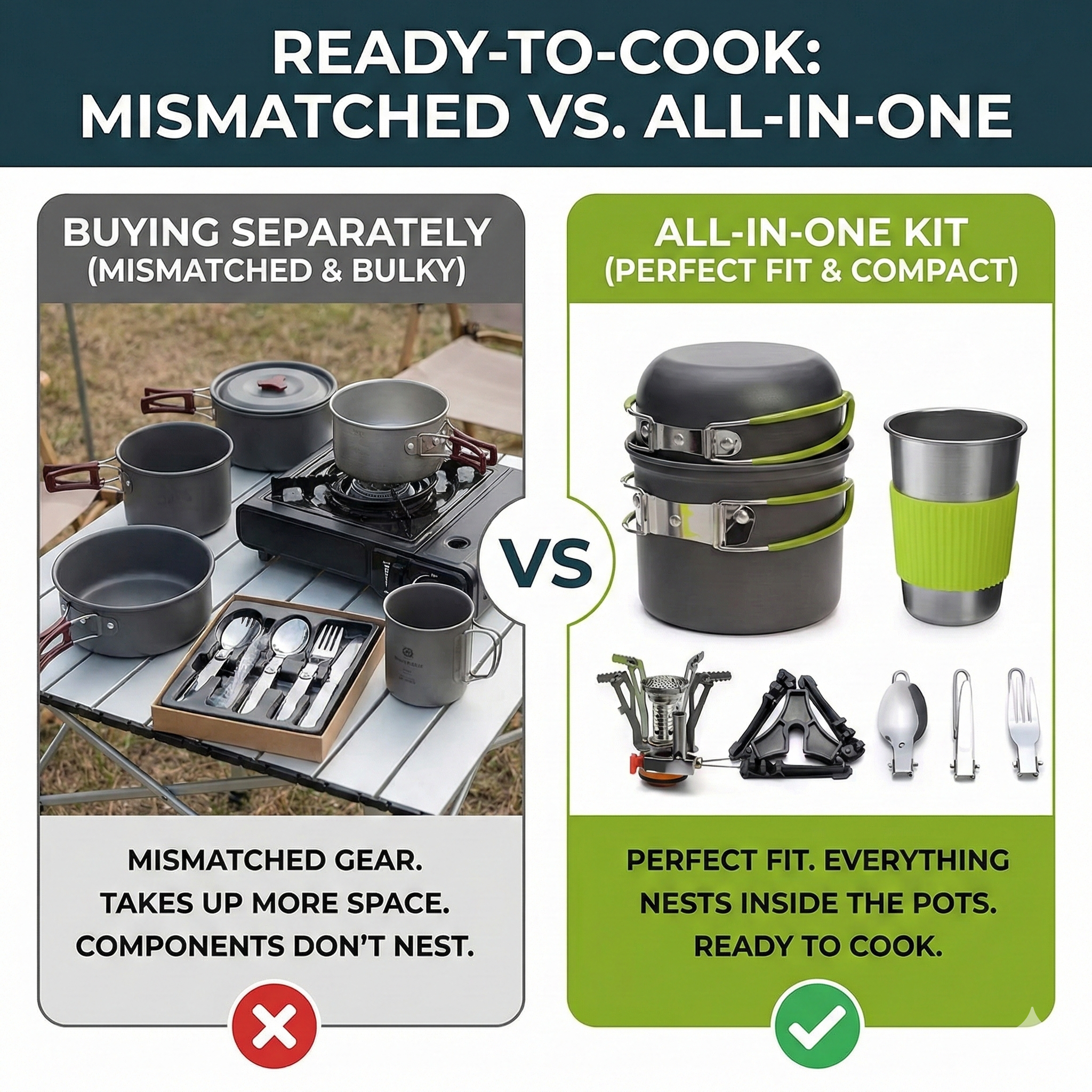 Solo Hiker's All-in-One Cookware & Mini Stove Kit - Image 6