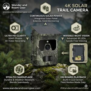50MP 4K Solar Trail Camera